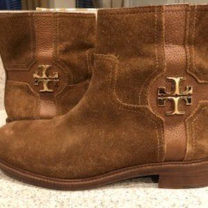 Tory Burch Cognac Suede ankle boot size 10